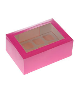 6er Cupcake Box - pink