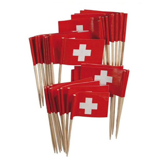Schweizer Fahne Topper 100Stk.