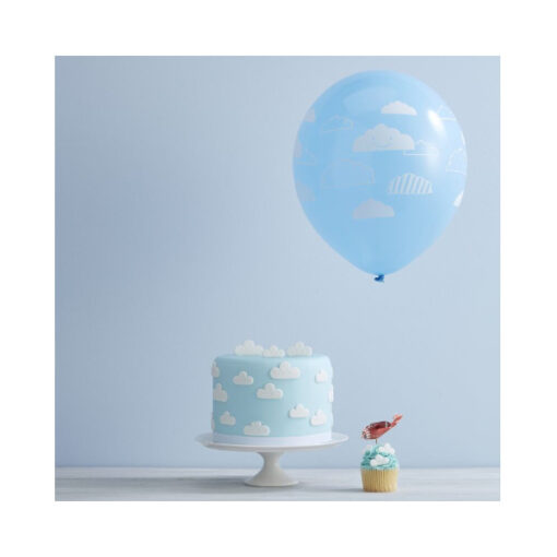 Ballon - blau mit Wolken