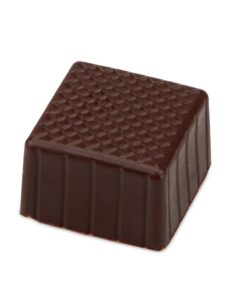 Pralinen Hohlkörper quadratisch aus Zartbitterschokolade