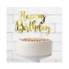 PartyDeco Cake Topper Happy Birthday, gold