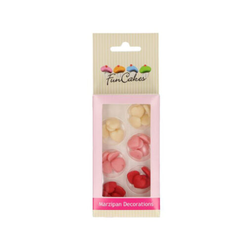 Mit diesen Marzipan - kleine Herzen von FunCakes können Sie ganz einfach ihre Torten oder Cupcakes süss verzieren. Die Packung enthält rote, rosa und weisse Herzen.
