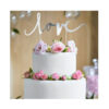 PartyDeco Cake Topper love silber
