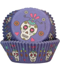 Papierbackförmchen Halloween violett