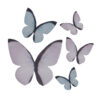 Schmetterlinge aus Esspapier pastell gemischt