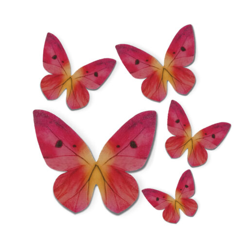 Schmetterlinge aus Esspapier pink gemischt