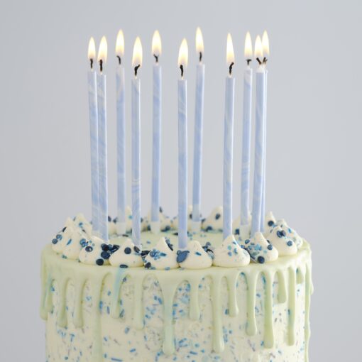 Marmorierte Kerzen von Gingerray in blau