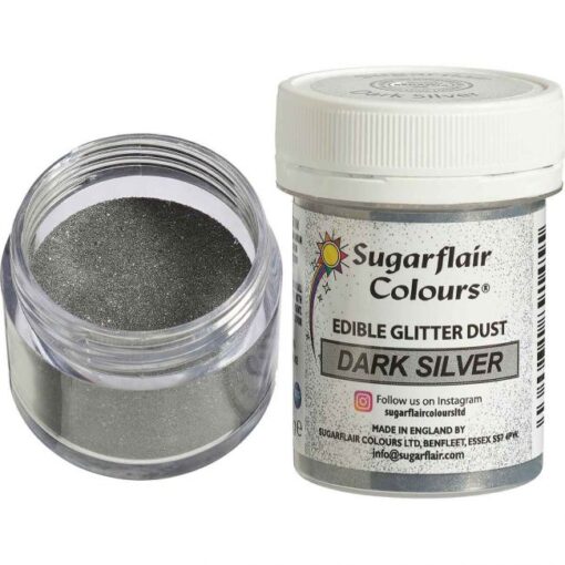 edible lustre dark silver