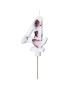 Zahlenkerze 4, Blütenblätter