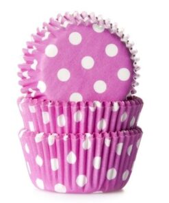 Papierbackförmchen - Polka Dot pink, mini