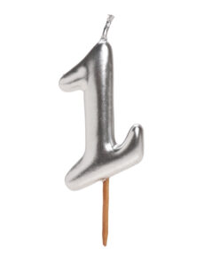 Kerze 1 Silber