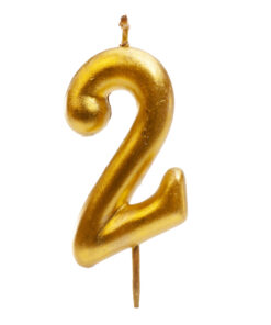 Kerze 2 Gold