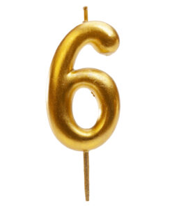 Kerze 6 Gold