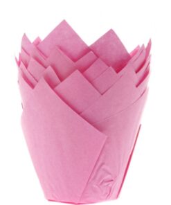 Tulpen Papierbackförmchen pink