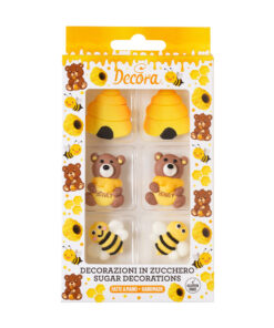 Zuckerdekor Bär und Bienen