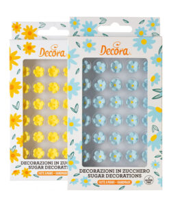 Zuckerdekor kleine Blumen blau