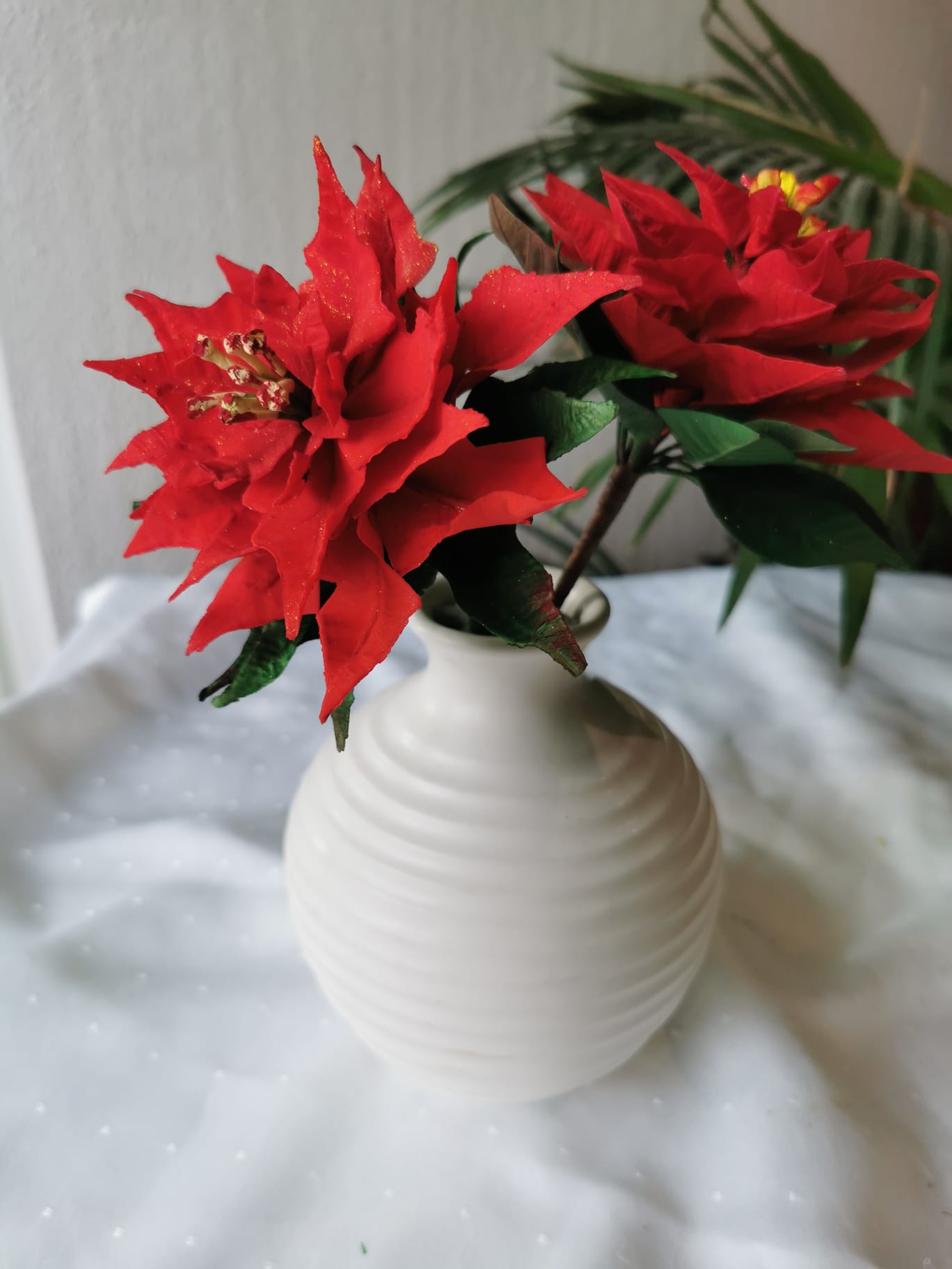 Weihnachtsstern aus Blütenpaste – Bild 3