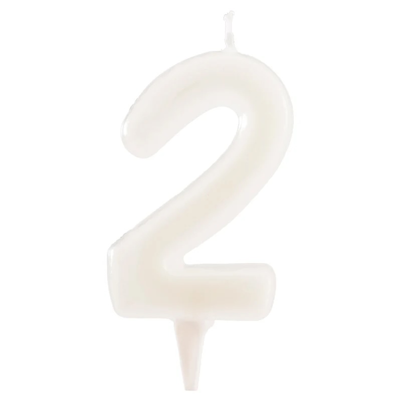Zahlenkerze 2 leuchtend