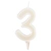 Zahlenkerze 3 leuchtend