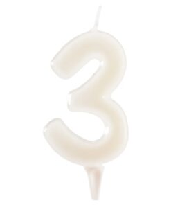 Zahlenkerze 3 leuchtend