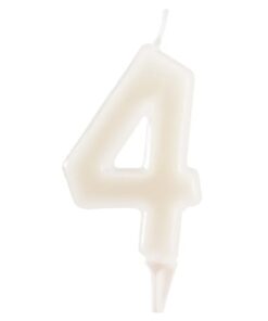 Zahlenkerze 4 leuchtend