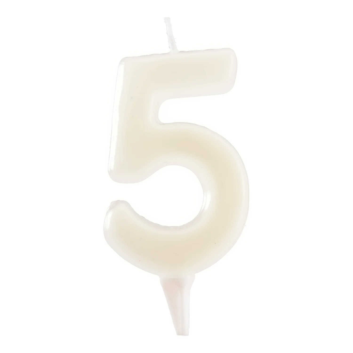 Zahlenkerze 5 leuchtend