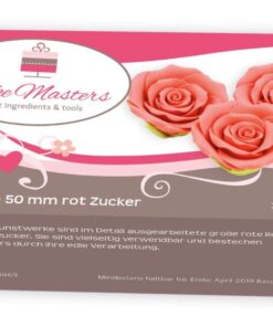 Cake-Masters Rosen 50mm rot Zucker 3 Stück