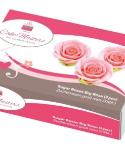 Cake-Masters Rosen 50mm rosa Zucker 3 Stück