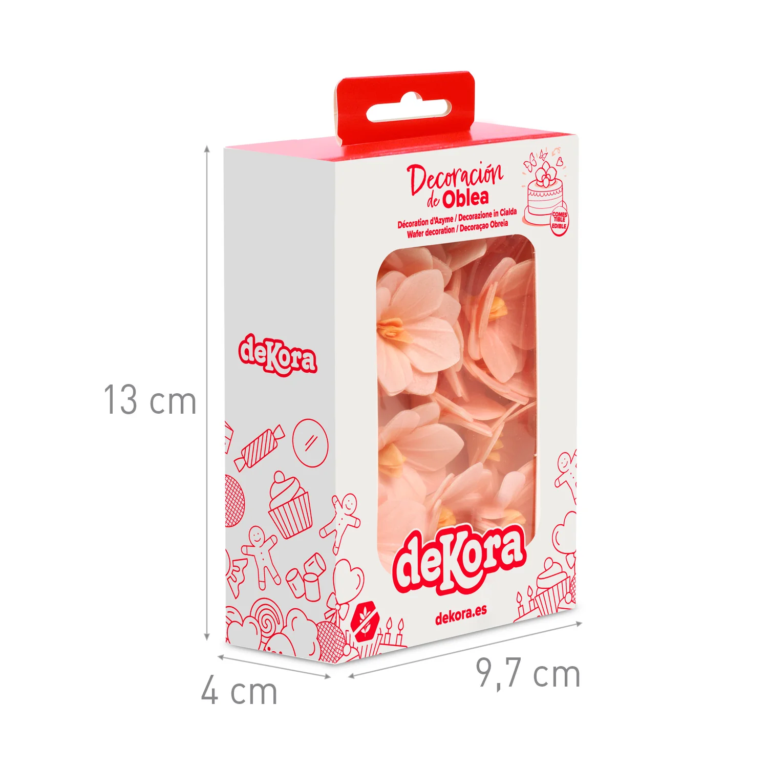 LIGHT PINK WAFER FLOWERS 4CM – Bild 2