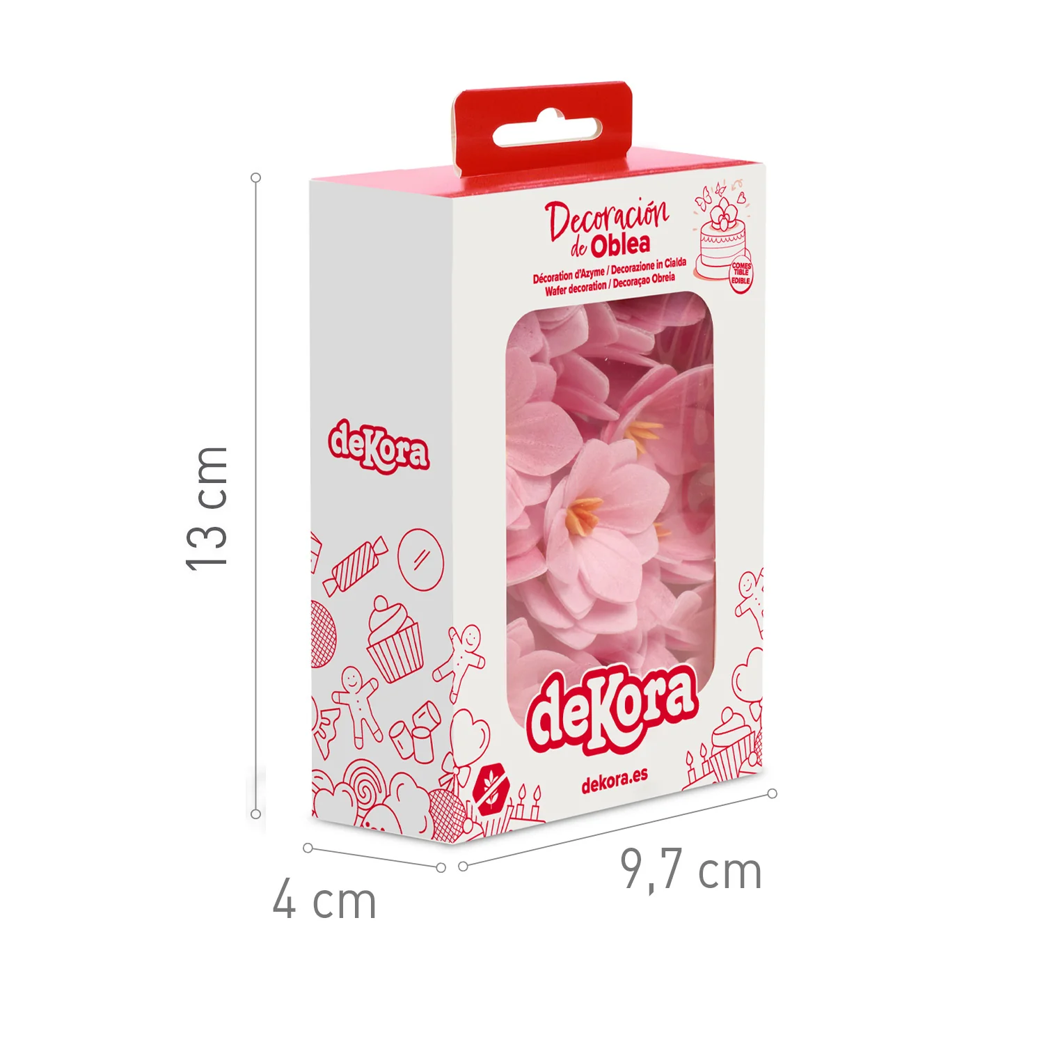 PINK WAFER FLOWERS 4CM – Bild 2