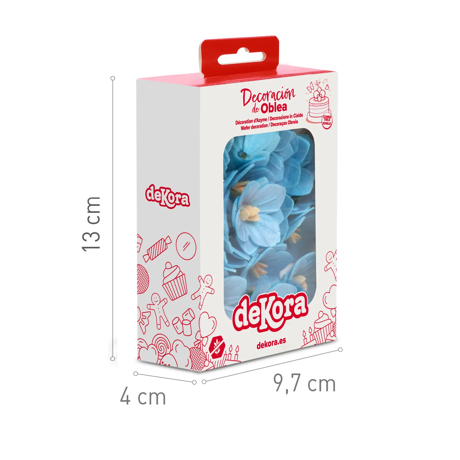 BLUE WAFER FLOWER 4CM – Bild 2
