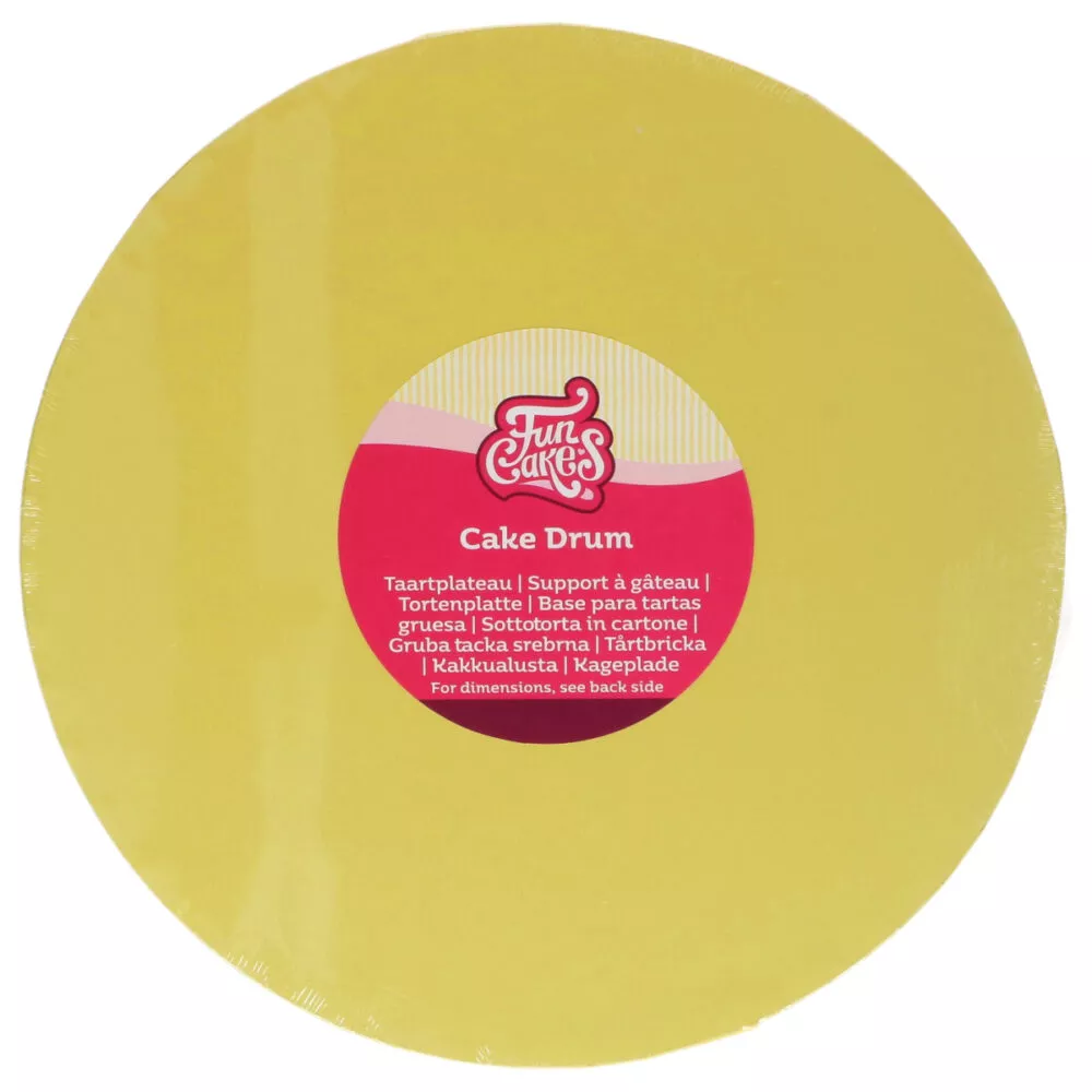 Cake Drum Pastel Yellow 25 cm Rund