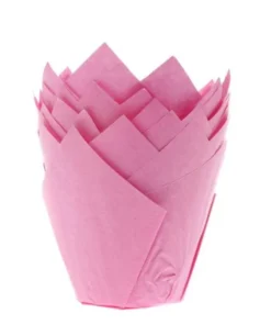 Cupcake Förmchen Pinke Tulpen, 36 Stück