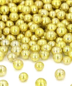 Weiche Zuckerperlen gold 7mm 80g