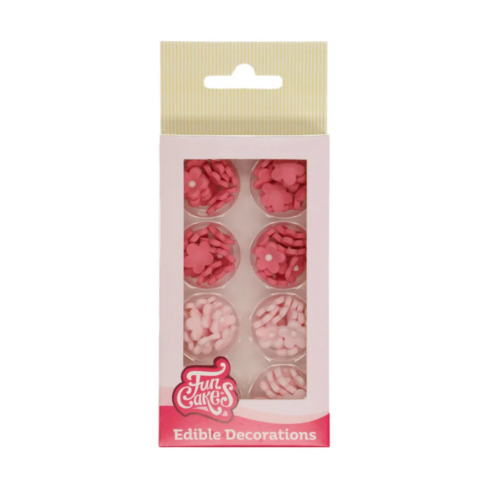 Zuckerdekorationen Rosa Blüten