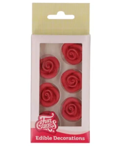 Sugar Paste Decorations Roses Red
