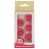 Zuckerdekorationen Rosen Pink 8Stk