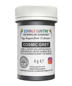 Sugarflair Lustre Dust – Cosmic Grey (E171 Free) 4g