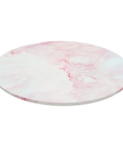 Runde Tortenplatte aus Masonit in Rosa-Marmoroptik, 5 mm  25.4 cm
