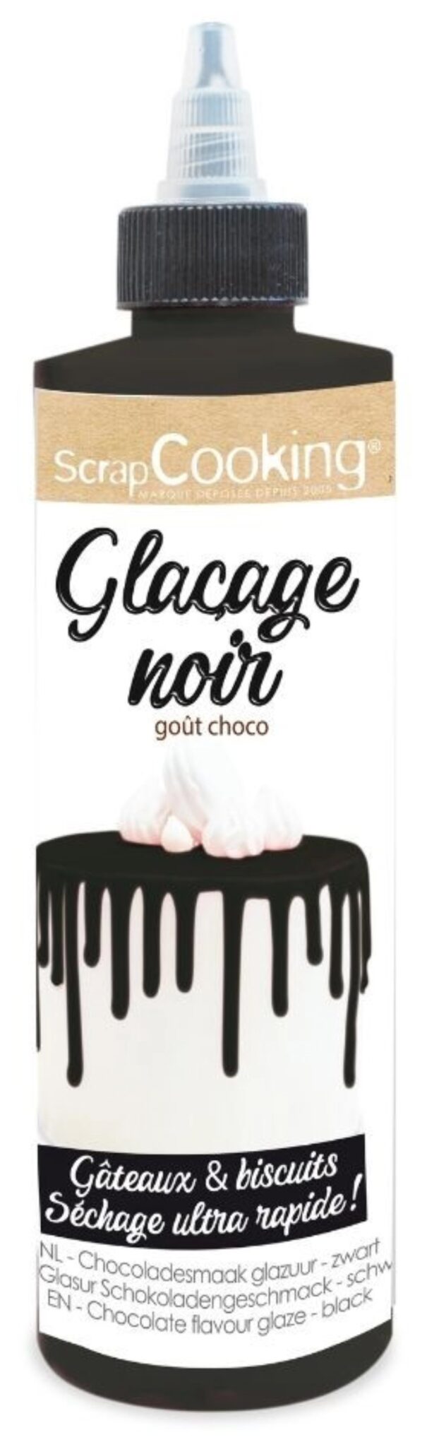 Scrap Cooking Schokoladengeschmacksglasur Drip Cake schwarz