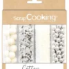Scrap Cooking 4er Set Zuckerstreusel Mix Mix Cotton silver , weiss, grau