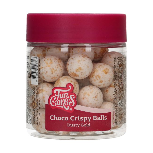 FunCakes Choco Crispy Balls Matt Gold Splash 130g